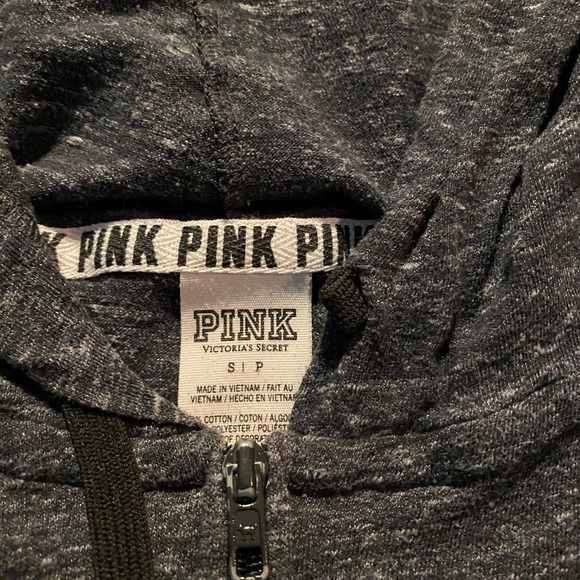 PINK Zip up hooded sweatshirt size small - Picture 2 of 3